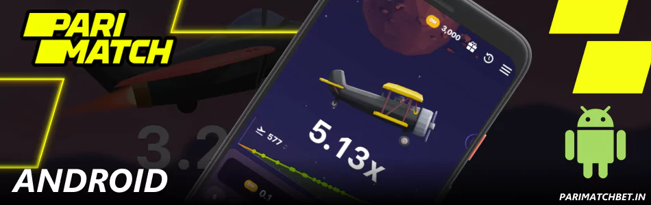 Aviatrix game available on Parimatch app for Android