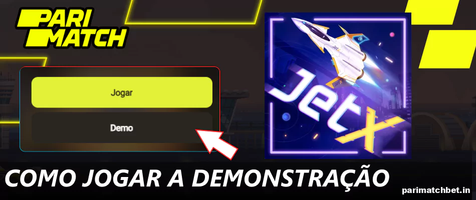 Instruções para jogar a versão demo do Jet-X no Parimatch