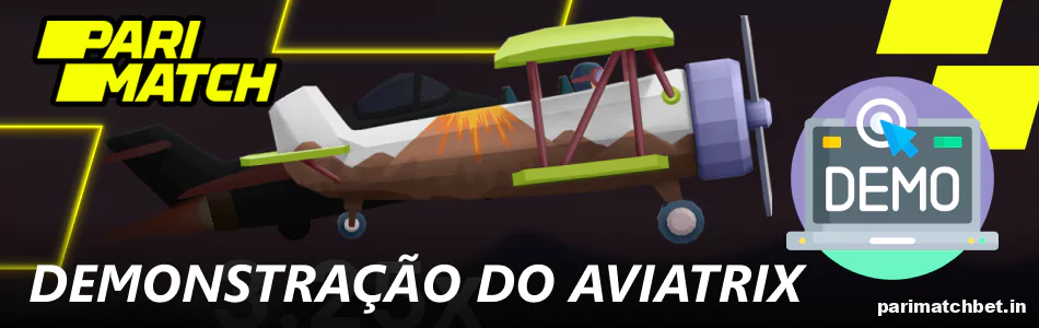 Modo de demonstração do jogo Aviatrix na Parimatch Brasil