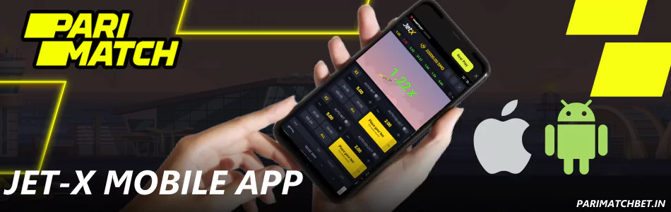 Parimatch मोबाइल ऐप का उपयोग करके Android और iOS पर Jet-X चलाएं