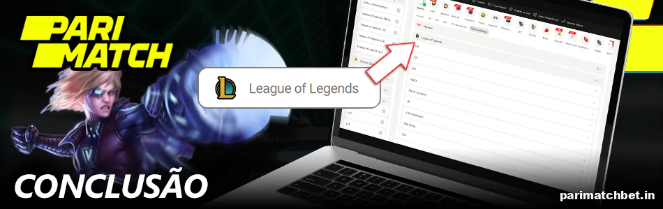 Competições de esportes cibernéticos de League of Legends na Parimatch Brasil