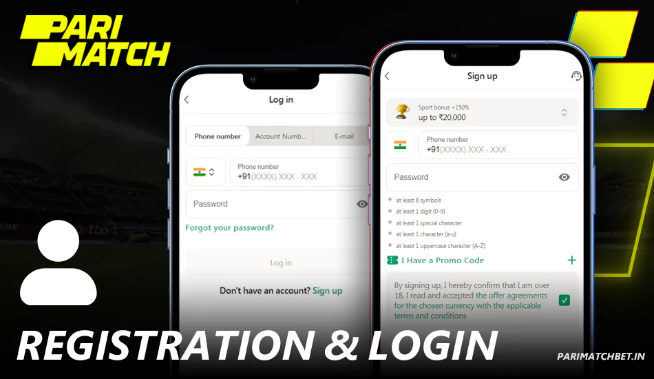 Parimatch मोबाइल ऐप में पंजीकरण और लॉगिन करें