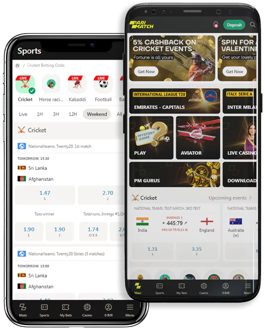 Parimatch Mobile App for Android and iOS