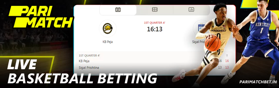 Live Basketball betting at Parimatch in India