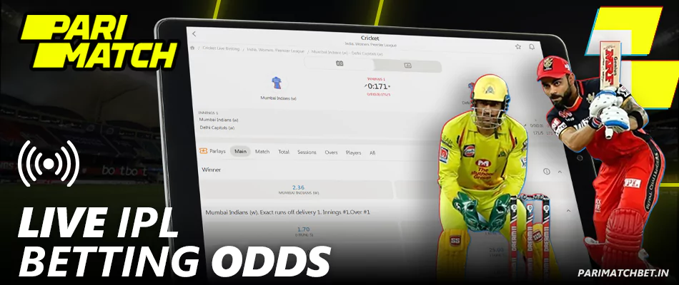 Live IPL betting at Parimatch with high odds