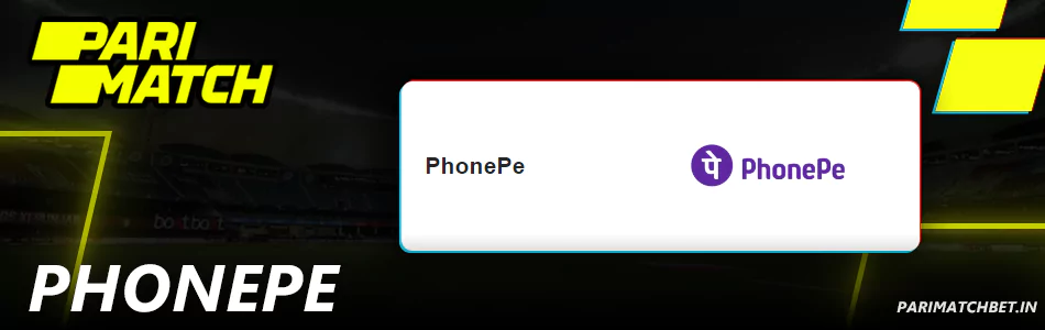 Payment method PhonePe in Parimatch