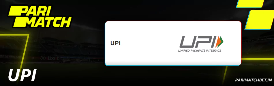 Payment method UPI in Parimatch