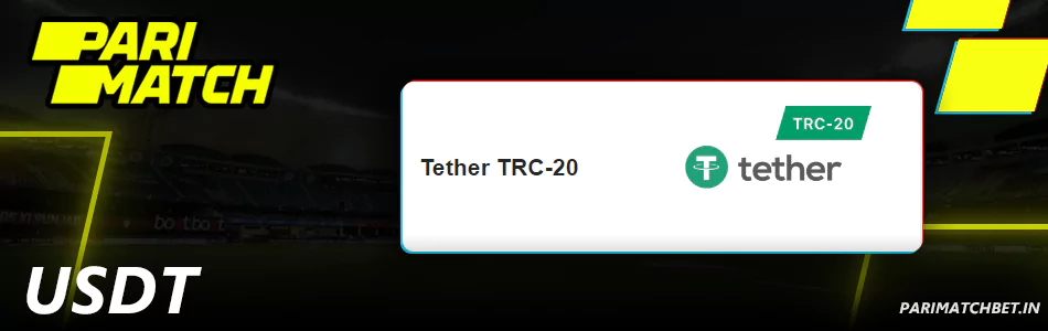 Payment method USDT in Parimatch