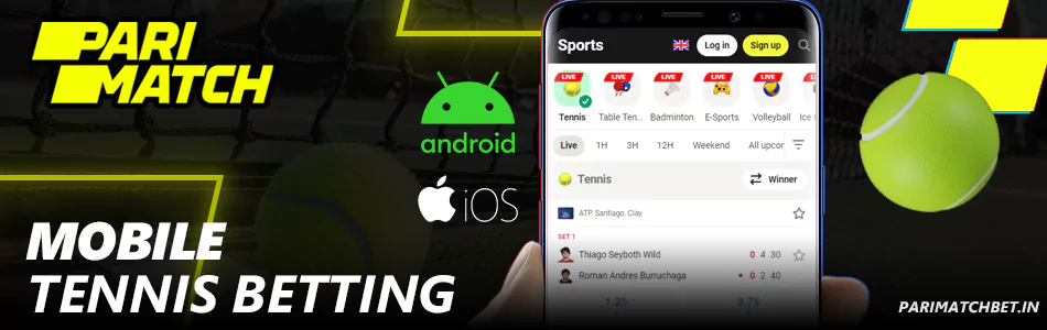 Mobile Tennis betting at Parimatch India