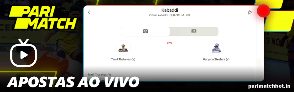 Apostas Kabaddi ao vivo na Parimatch no Brasil